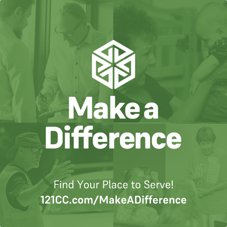 Make a difference church volunteer serving graphic design and campaign branding