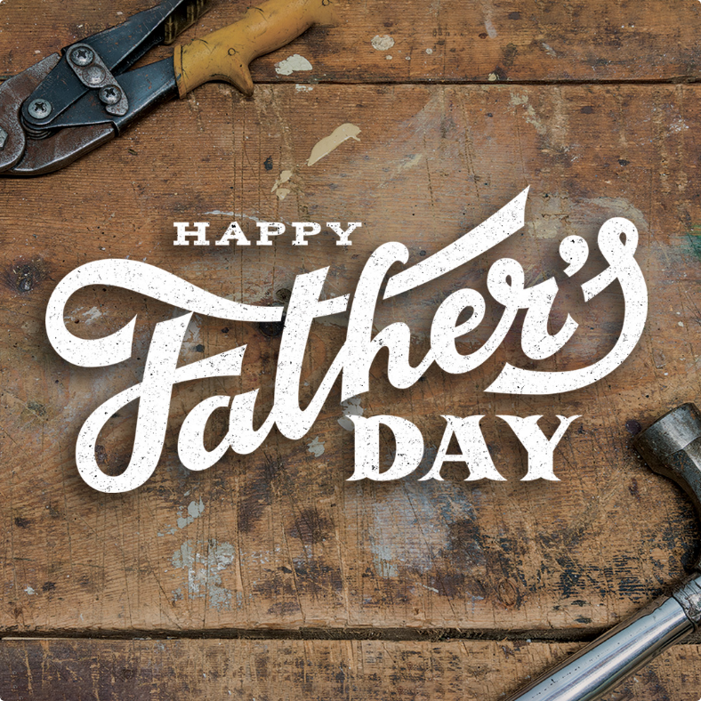 happy fathers day church graphic design, custom typography