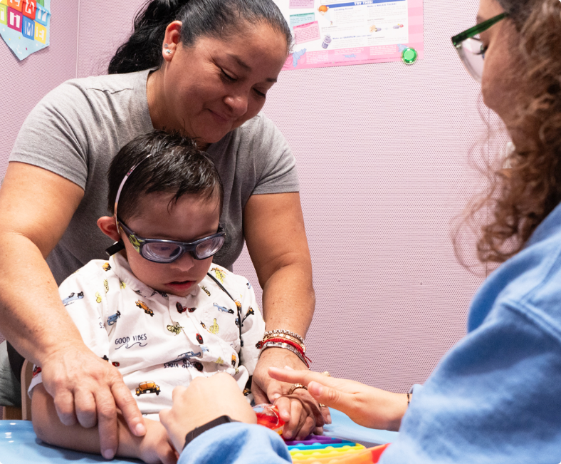 MonkeyMouths Audiology photography showing patient testing