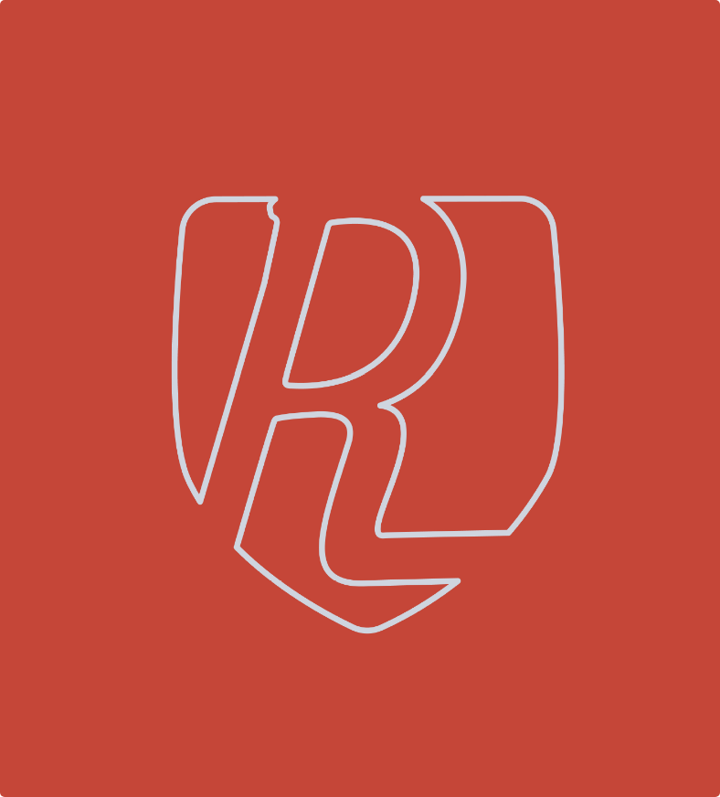 Reliance Windshields branding, letter R in a shield logo